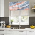 thumbnail image 5 of 2 Pack Valances for Windows, Orange Grey Marble Window Valances for Living Room/Bedroom/Bathroom, Modern Abstract Geometric Gradient Light Filtering Kitchen Curtain Valance 60"W x18" L, 5 of 9