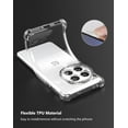 thumbnail image 7 of Case for OnePlus 12, Clear Cover with Reinforced Corner Bumper Slim Fit Shockproof Flexible TPU Case for OnePlus 12 - Transparent, 7 of 7