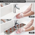 thumbnail image 5 of Christmas Tree Ribbon Sink Splash Guard for Faucet 2 Packs Faucet Absorbent Mats, Xmas Cane Candy Faucet Handle Drip Catcher Quickly Drying Mat for Kitchen Counter Bathroom, 23.6"x5.5", 5 of 7
