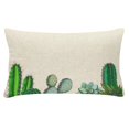 thumbnail image 1 of PENGXIANG 30cm x 50cm Taie d'Oreiller Lavable Machine Multi-Usage Polyester Cactus Impression Housse de Coussin pour la Vie Quotidienne, 1 of 12