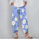 thumbnail image 4 of Pantalones de Mujer Traje Verano Cómodo de Moda Impreso Pantalones Recortados, Pantalones Elásticos Casuales, 4 of 5