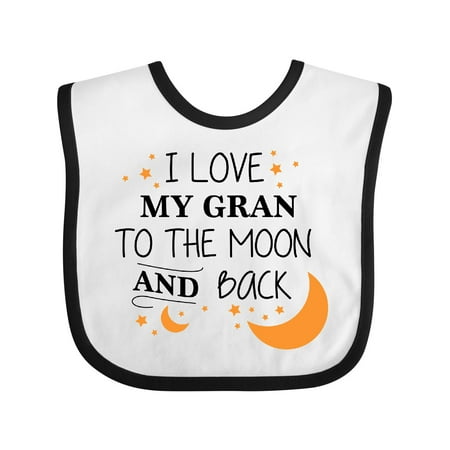 

Inktastic I Love My Gran to the Moon and Back Gift Baby Boy or Baby Girl Bib