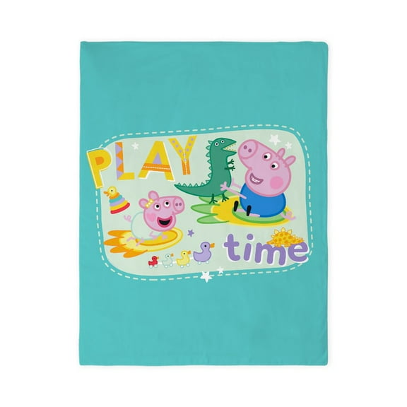 CafePress - Peppa Pig: Play Time - Twin Duvet Cover, Printed Comforter Cover