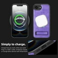 thumbnail image 2 of Allytechgroup Luxury Case for iPhone 16e with Hidden Kickstand, [Compatible with MagSafe], Premium PU Leather + Soft TPU Inner Shockproof Anti-Fall Protective Slim Fashion Case, Purple, 2 of 8