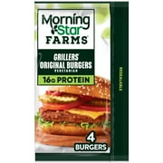 MorningStar Farms Vegetarian Grillers Original Veggie Burgers, 9 oz, 4 Count Bag