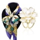 thumbnail image 4 of Anillos de Bufanda Salvador para mujer con flores cierre de hebilla 2 uds, 4 of 9