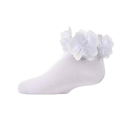 

MeMoi Floral Halo Anklet Socks | Cute Socks for Girls by MeMoi 2 / White