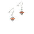 thumbnail image 2 of Silvertone Crystal Orange Spinner Heart French Earrings, 2 of 4