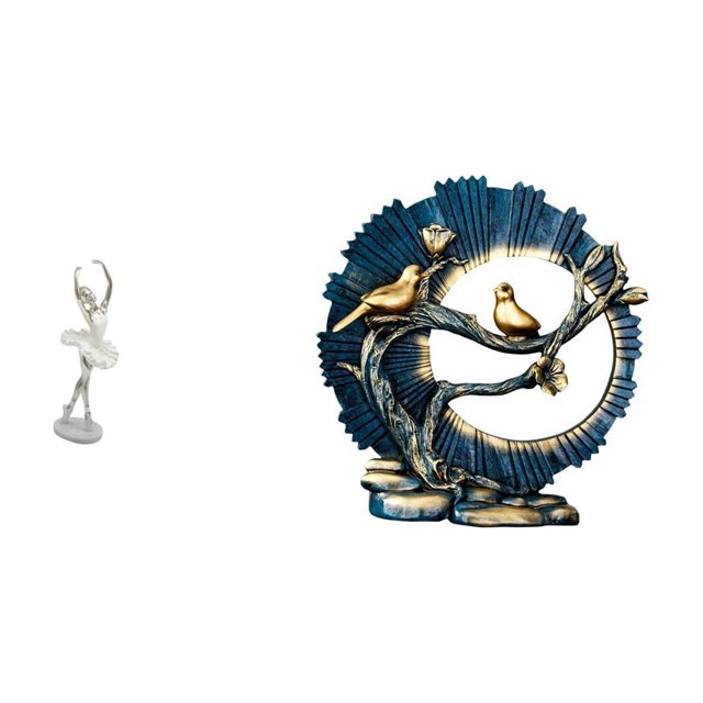Figura de bailarina de escritorio, estatua de niña del ballet, adorno, escultura, estatua de amor, arte en resina, adecuada para hogares, oficinas, es