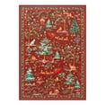 thumbnail image 3 of Lahome Christmas Vintage Area Rugs for Living Room,5x7 Area Rugs Soft Washable Rug,Non-Slip Bedroom Rug Stain Resistant Boho Low-Pile Throw Carpet for ‎Dining Room Office Holiday Decor (5x7ft,Gray), 3 of 9