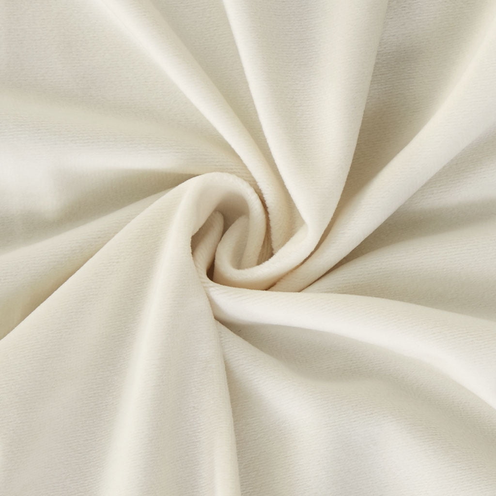 Room Darkening Metallic Printed Poly Velvet Rod Pocket/Back Tab Window Panel Pair Ivory 37x84"