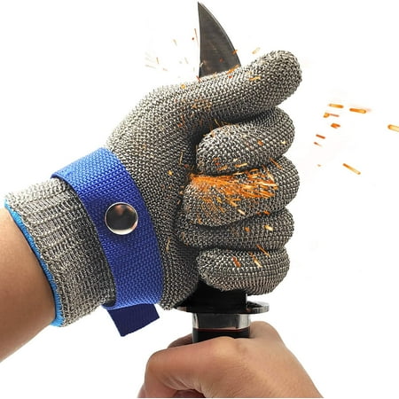 

Safety Cut Proof Stab Resistant Imported 316 Stainless Steel Metal Mesh Butcher Glove Level 5 Protection