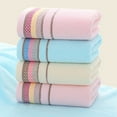 thumbnail image 3 of Unique Bargains Cotton Striped Absorbent Soft Hands Face Towel Blue 2-Piece, 3 of 5