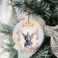 thumbnail image 3 of Watercolor Sphynx Happy Birthday Celebration Balloons Gift Party Ceramic Round Ornament Cat Lover Kitten Owner Gifts Idea Home Tree Decor - 00028, 3 of 5