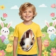 thumbnail image 2 of Huachaog Short Sleeve T Shirts for Boys Easter Cartoon Print Short Sleeves Colorful Graphic Tees Tops,12-13 Y, 2 of 4