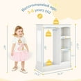 thumbnail image 5 of Curipeer Kids Dress up Storage with Flower Mirror, Kids Wardrobe Armoire for Bedroom - White, 5 of 9