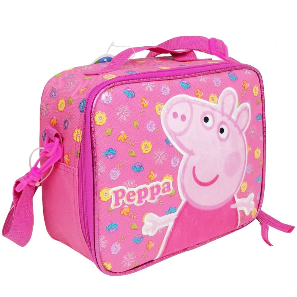 Lunch Bag Peppa Pig Pink Flowers All Round PI47162