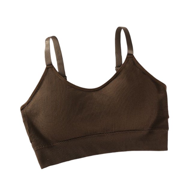Qarigey Chaleco corto sólido sin mangas corsé chalecos cómodo transpirable alta elasticidad camiseta sin mangas ropa interior ropa de verano Prendas para la parte del cuerpo Café Qarigey AP017932-03