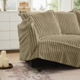 thumbnail image 4 of Modern Corduroy L-Shaped Sectional Sofa with Convertible Ottoman for Living Room (220×80×75cm), 4 of 24