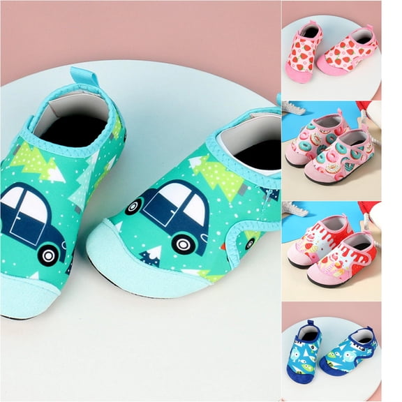 VOUZZA Unisex Kids Aqua Water Shoes, Lightweight Flexible Non- Beach Sandals, Quick-Dry Swimming Walking Sneakers for Toddlers 1-9 Years
