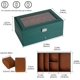 thumbnail image 3 of ProCase Caja para Reloj de 12 Ranuras, Estuche Organizador de Relojes de 2 Pisos con Tapa Vidrio Anti-polvo Almacenaje Guardarrelojes para Hombres y Mujeres (Verde), 3 of 14