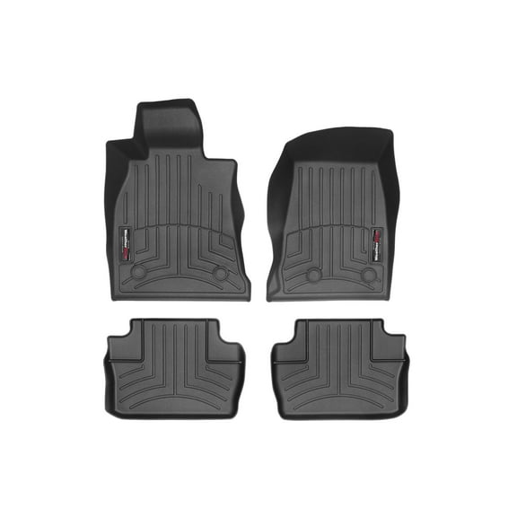 WeatherTech Custom Fit FloorLiners compatible with Cadillac CT4, CT4-V Blackwing, CT4-V - 1st & 2nd Row (2-pc. Rear Liner), Black