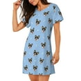 thumbnail image 2 of Fotbe Corgi Dog Pattern Women's Cotton Nightgown Sleepwear Short Sleeves Shirt Casual Print Sleepdress, 2 of 6