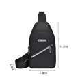 thumbnail image 3 of uublik Mens Canvas Sling Bag Small Crossbody Backpack Hiking Daypack Rucksack For Men Women Outdoor Cycling Travel, Black, 3 of 7