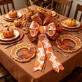 thumbnail image 6 of 2026 Halloween Indoor Decorations Thanksgiving Decorations Home Decor Faux Ribbon Ornaments Season Pumpkin Wreath Bow, 6 of 6