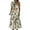 Beige, variant on Women’S Tropical Floral Print 2-Piece Outfit Set, One Shoulder Short Sleeve Crop Top With High Waist Tiered Ruffle Midi Skirt, Lightweight Chiffon Fabric, 2pcs, Sizes S M L XL XXL