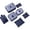 Navy, variant on Clearance! 7 Pack Storage Bags, Foldable Clothes Storage Bins Reusable Closet Organizers Storage Containers for Clothing, Blanket, Comforters, Bed Sheets and Pillowcases,