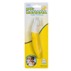 Genuine Baby Banana Soft Bendable Toddler Training Teething Toothbrush (Best Teething Solution For Babies)