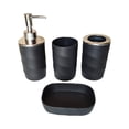 thumbnail image 2 of Juego de 4 accesorios de baño, jabonera para baño, restaurantes y hogar. Negro, 2 of 9
