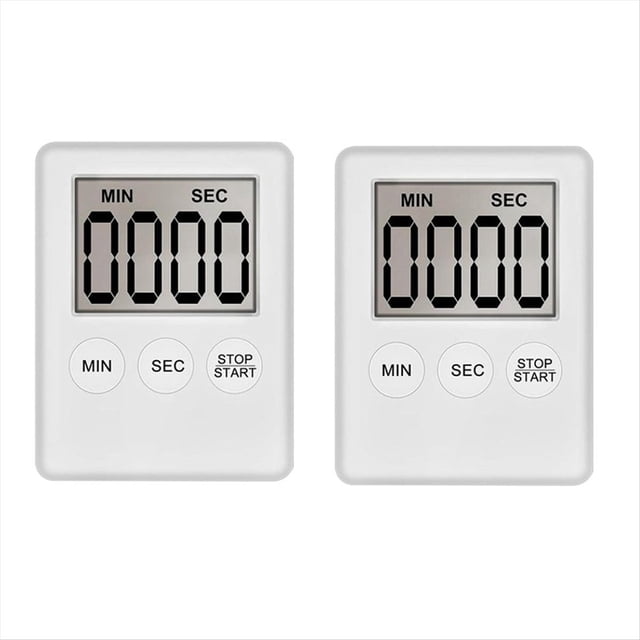 Temporizador de Cocina Digital, Temporizador, Temporizador de Huevos, Adecuado para el Trabajo, Temporizador Deportivo, Juego, Temporizador de Cocina, Paquete de 2