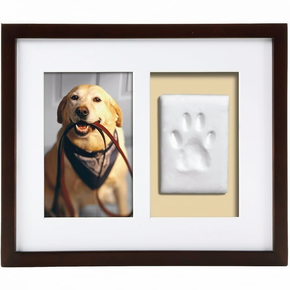 Pawprints Brown Wood 4x6 Photo Frame with Clay Tools and Instructions QGM15724