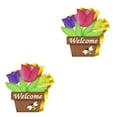 thumbnail image 3 of Kearding 1 Juego de de Pascua, coronas artesanales de madera, colgadores para puerta, suministros para fiestas, sin rebabas, decoraciones Type1 NO1 Kearding CBP220963, 3 of 6
