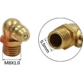 thumbnail image 3 of Brass Straight 45 90 Degree Angle Grease Nipple Fittings Kit for Car 5 Set - M8, 3 of 4