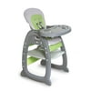 Badger Basket Envee II Baby High Chair with Playtable Conversion - Gray and Green