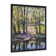 thumbnail image 2 of Designart 'Mysterious Countryside House By The River In The Woods' Lake House Framed Art Print, 2 of 4
