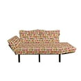 thumbnail image 2 of Tiki Bar Futon Couch, Sixties Retro Inspired Hawaiian Party Happy Tiki Pattern Colorful, Daybed with Metal Frame Upholstered Sofa for Living Dorm, Loveseat, Multicolor, by Ambesonne, 2 of 4