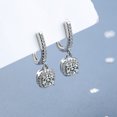 thumbnail image 3 of Moissanite Huggie Hoop Earring for Women 2CT  Lab Created Diamond 925 Sterling Silver Hoop Dangle Earring Fine Jewelry, 3 of 6