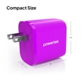 thumbnail image 5 of Powertek 20W USB-C PD + USB-A Dual Port Wall Charger, Purple, 5 of 7