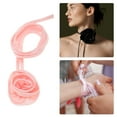 thumbnail image 3 of Unique Bargains 1 Pc Adjustable Choker Necklace Rose Delicate Floral Wristband for Women Pink, 3 of 6