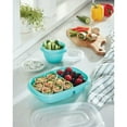 thumbnail image 7 of Rubbermaid TakeAlongs On the Go Food Storage and Meal Prep Containers, 2.0 Cup Twist & Seal Containers for Snacks and Sides with Removable Dip Tray, 2-Pack, Teal Splash/Marine Blue (Colors May Vary), 7 of 7