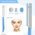 thumbnail image 4 of Women's Facial Razor Eyebrow Shaver Razor Brow Shaper Eyebrow Trimmer Dermaplaner Shaping Tool with Cover Blue, 4 of 5