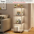 thumbnail image 5 of LUVODI 4 Tier Acrylic Display Cabinet Bookshelf Bookcase Display Shelf with Wheels Floor Standing Curio Cabinet, 5 of 15