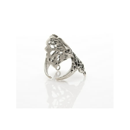 - Antique Silver Plated Adjustable Ring