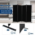 thumbnail image 3 of Room Divider 6FT Portable Room Dividers and Folding Privacy Screens, 136'' W Fabric Divider for Room Separation, 4 Panel Partition Room Dividers Freestanding Wall Divider Screen for Dorm Studio Office, 3 of 6