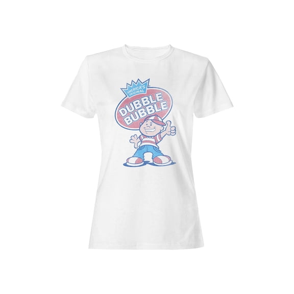 Officially Licensed Dubble Bubble Retro Cartoon Graphic Women's T-shirt