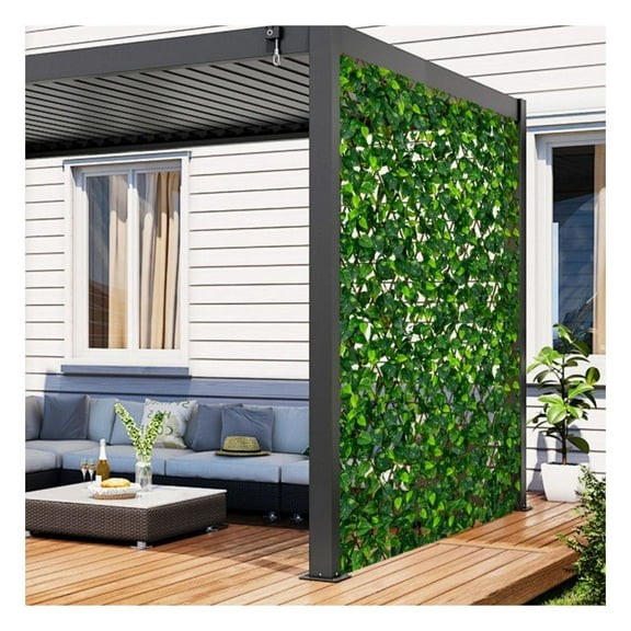 Expandable Fence Privacy Screen, Faux Ivy Panel with Willow Frame, 71"x36" Outdoor Privacy Fence, Decorative Garden Screening, Balcony Backdrop, Green Wall Decor